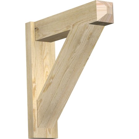 Ekena Millwork Traditional Rough Sawn Craftsman Outlooker, Douglas Fir, 6"W x 24"D x 24"H OUT06X24X24TRA04RDF